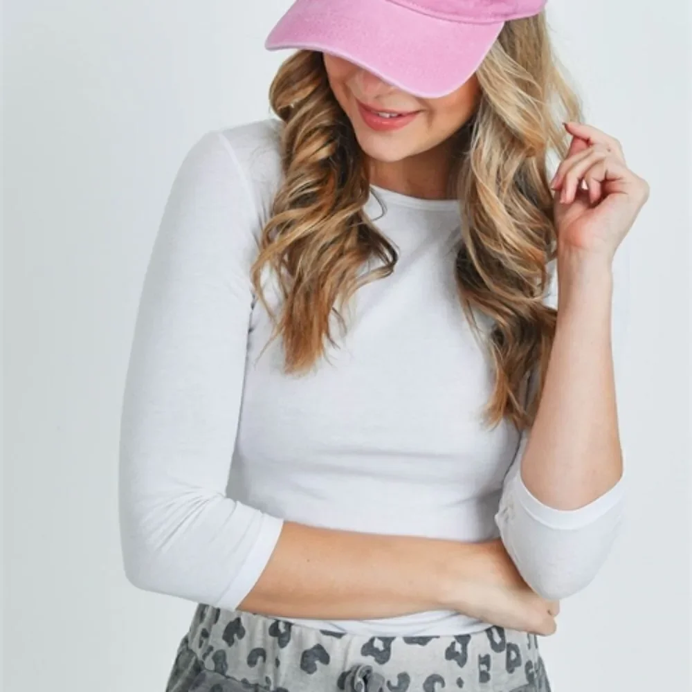 Acid wash pink baseball cap